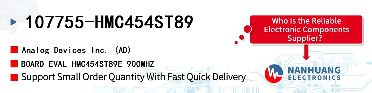 107755-HMC454ST89 ADI BOARD EVAL HMC454ST89E 900MHZ