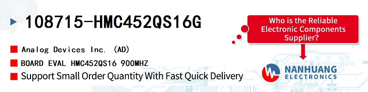 108715-HMC452QS16G ADI BOARD EVAL HMC452QS16 900MHZ