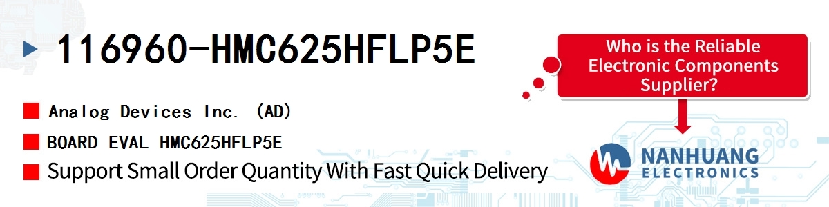 116960-HMC625HFLP5E ADI BOARD EVAL HMC625HFLP5E