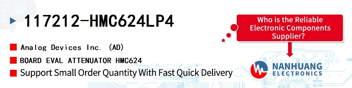 117212-HMC624LP4 ADI BOARD EVAL ATTENUATOR HMC624
