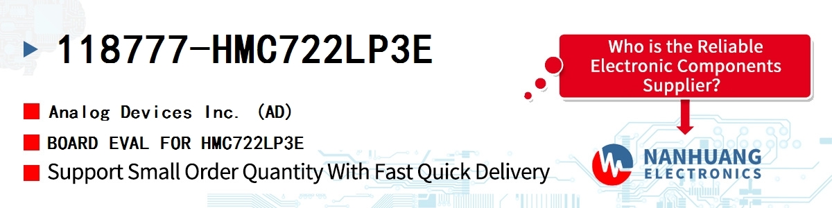 118777-HMC722LP3E ADI BOARD EVAL FOR HMC722LP3E