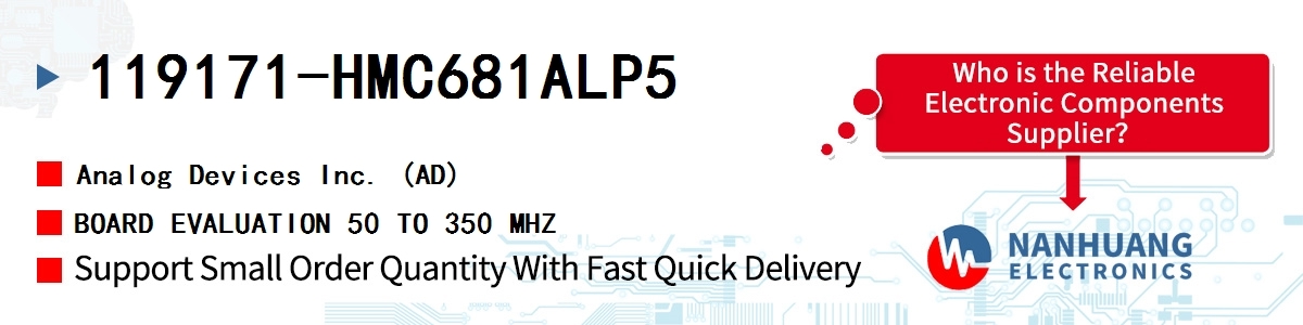 119171-HMC681ALP5 ADI BOARD EVALUATION 50 TO 350 MHZ