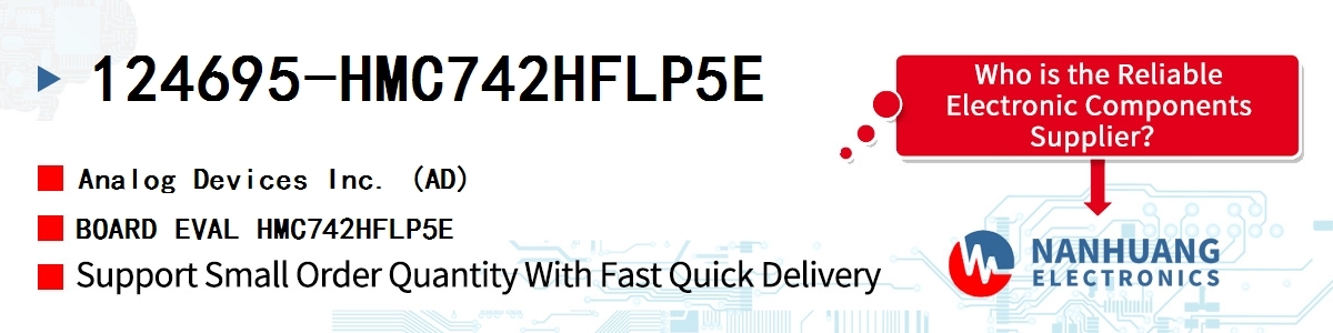 124695-HMC742HFLP5E ADI BOARD EVAL HMC742HFLP5E