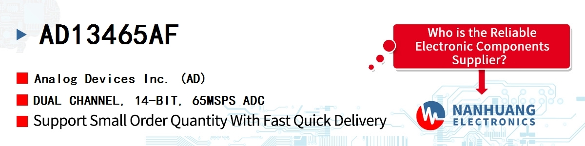 AD13465AF ADI DUAL CHANNEL, 14-BIT, 65MSPS ADC