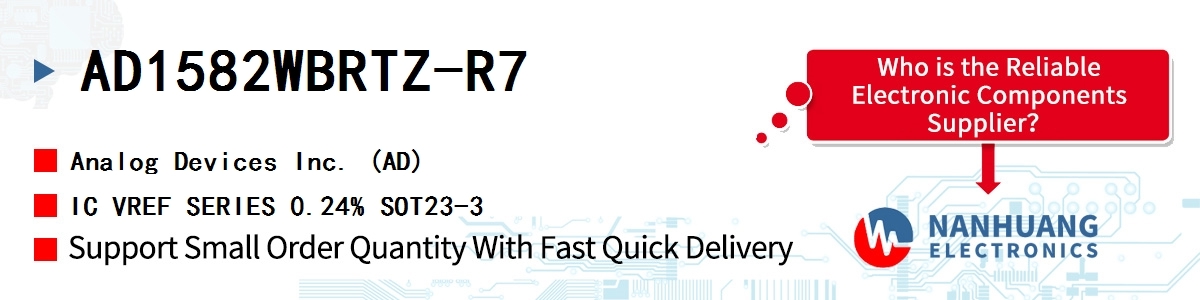 AD1582WBRTZ-R7 ADI IC VREF SERIES 0.24% SOT23-3