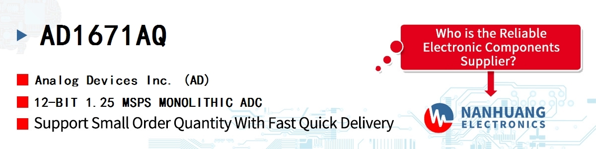 AD1671AQ ADI 12-BIT 1.25 MSPS MONOLITHIC ADC