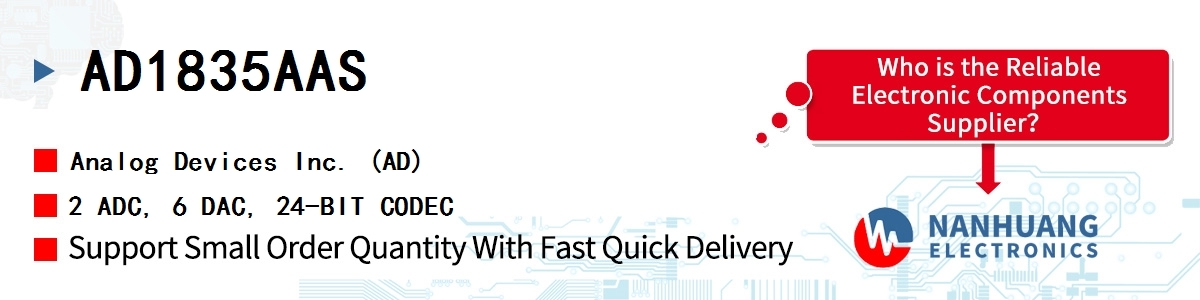 AD1835AAS ADI 2 ADC, 6 DAC, 24-BIT CODEC