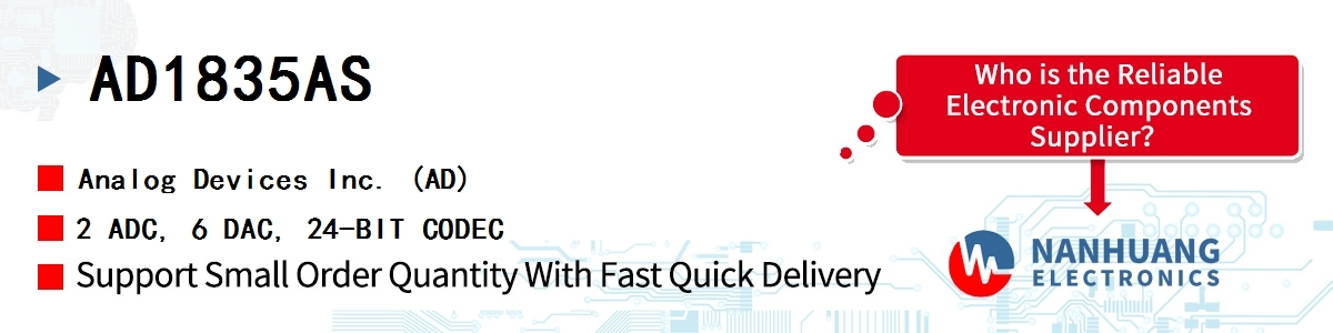 AD1835AS ADI 2 ADC, 6 DAC, 24-BIT CODEC