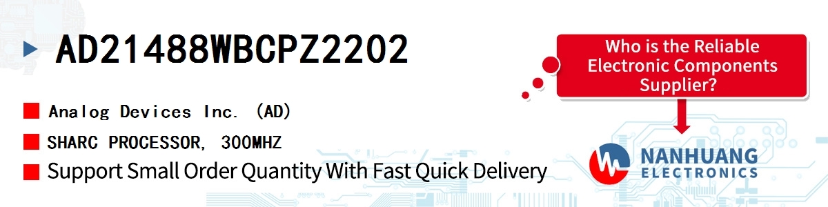 AD21488WBCPZ2202 ADI SHARC PROCESSOR, 300MHZ