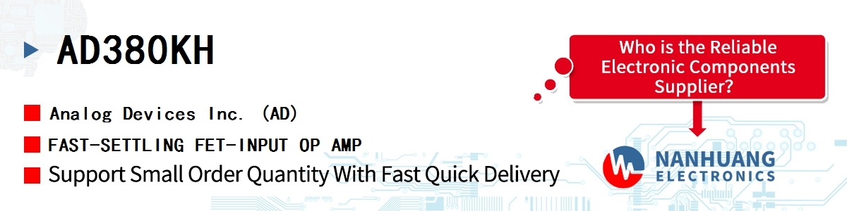 AD380KH ADI FAST-SETTLING FET-INPUT OP AMP