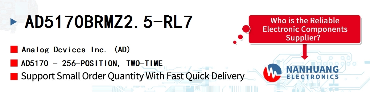 AD5170BRMZ2.5-RL7 ADI AD5170 - 256-POSITION, TWO-TIME