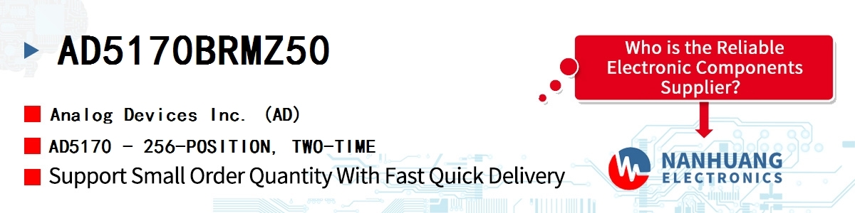 AD5170BRMZ50 ADI AD5170 - 256-POSITION, TWO-TIME