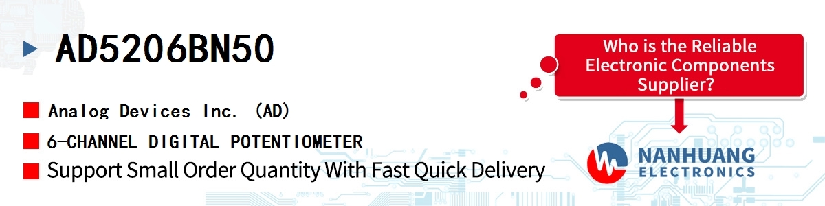 AD5206BN50 ADI 6-CHANNEL DIGITAL POTENTIOMETER