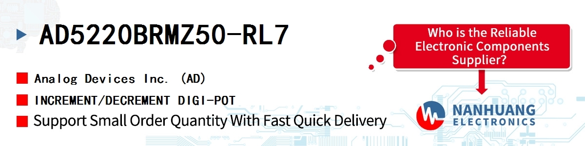 AD5220BRMZ50-RL7 ADI INCREMENT/DECREMENT DIGI-POT