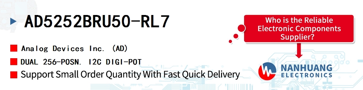 AD5252BRU50-RL7 ADI DUAL 256-POSN. I2C DIGI-POT