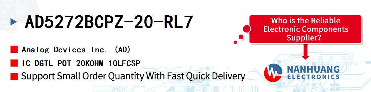 AD5272BCPZ-20-RL7 ADI IC DGTL POT 20KOHM 10LFCSP