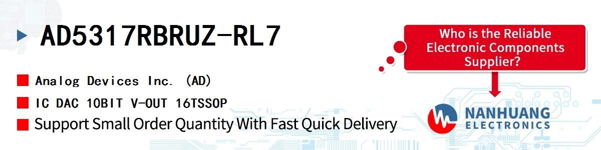 AD5317RBRUZ-RL7 ADI IC DAC 10BIT V-OUT 16TSSOP