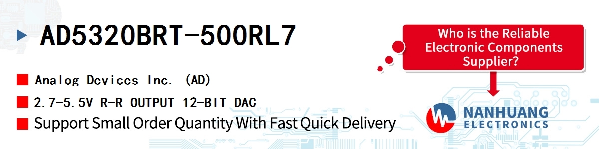 AD5320BRT-500RL7 ADI 2.7-5.5V R-R OUTPUT 12-BIT DAC