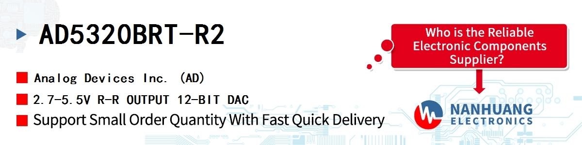 AD5320BRT-R2 ADI 2.7-5.5V R-R OUTPUT 12-BIT DAC