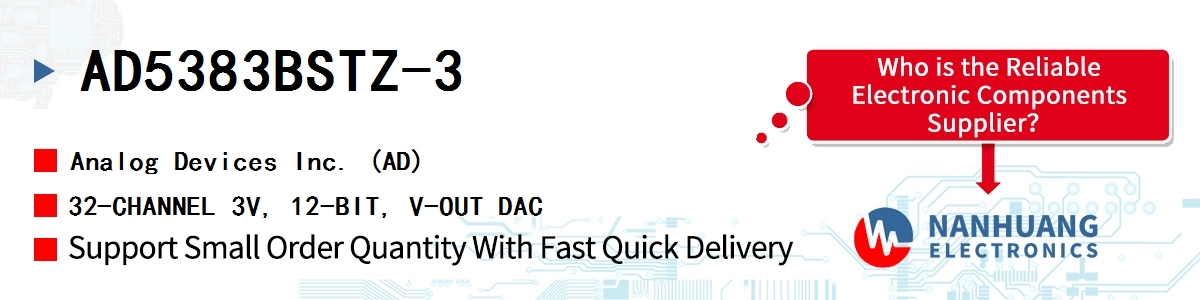 AD5383BSTZ-3 ADI 32-CHANNEL 3V, 12-BIT, V-OUT DAC