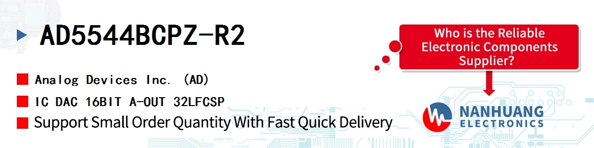 AD5544BCPZ-R2 ADI IC DAC 16BIT A-OUT 32LFCSP