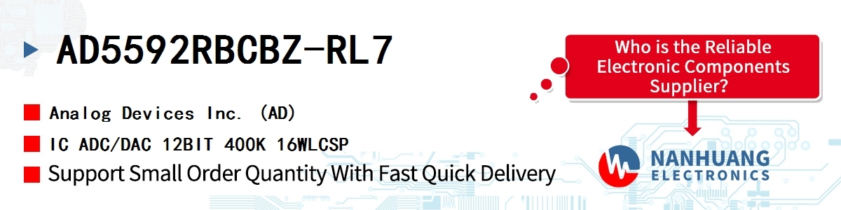 AD5592RBCBZ-RL7 ADI IC ADC/DAC 12BIT 400K 16WLCSP