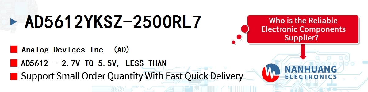 AD5612YKSZ-2500RL7 ADI AD5612 - 2.7V TO 5.5V, LESS THAN