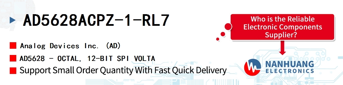 AD5628ACPZ-1-RL7 ADI AD5628 - OCTAL, 12-BIT SPI VOLTA