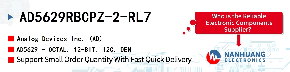 AD5629RBCPZ-2-RL7 ADI AD5629 - OCTAL, 12-BIT, I2C, DEN