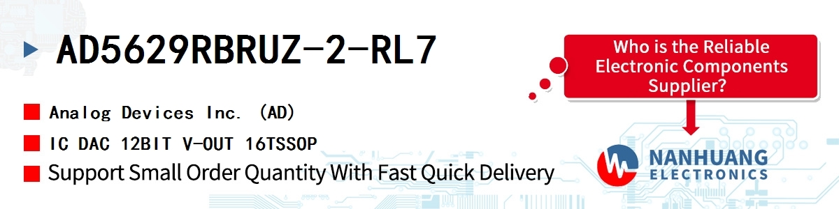 AD5629RBRUZ-2-RL7 ADI IC DAC 12BIT V-OUT 16TSSOP