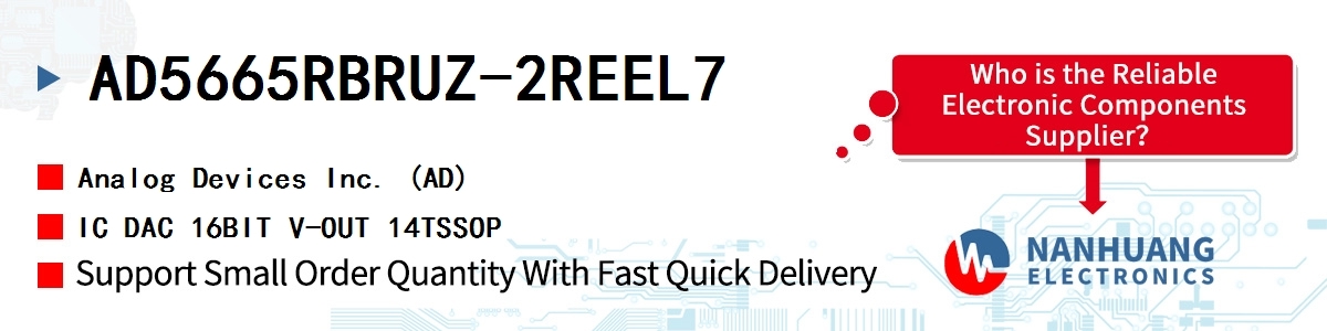 AD5665RBRUZ-2REEL7 ADI IC DAC 16BIT V-OUT 14TSSOP