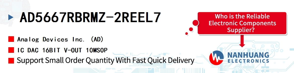 AD5667RBRMZ-2REEL7 ADI IC DAC 16BIT V-OUT 10MSOP