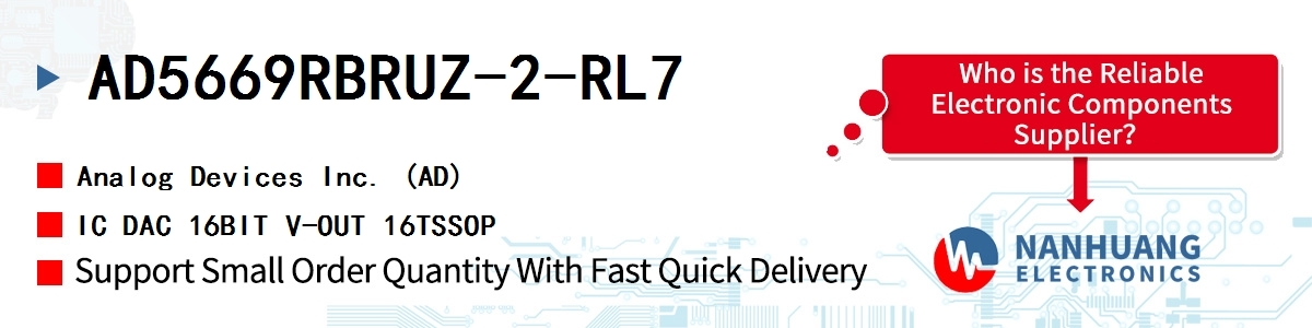 AD5669RBRUZ-2-RL7 ADI IC DAC 16BIT V-OUT 16TSSOP