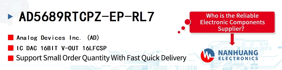 AD5689RTCPZ-EP-RL7 ADI IC DAC 16BIT V-OUT 16LFCSP