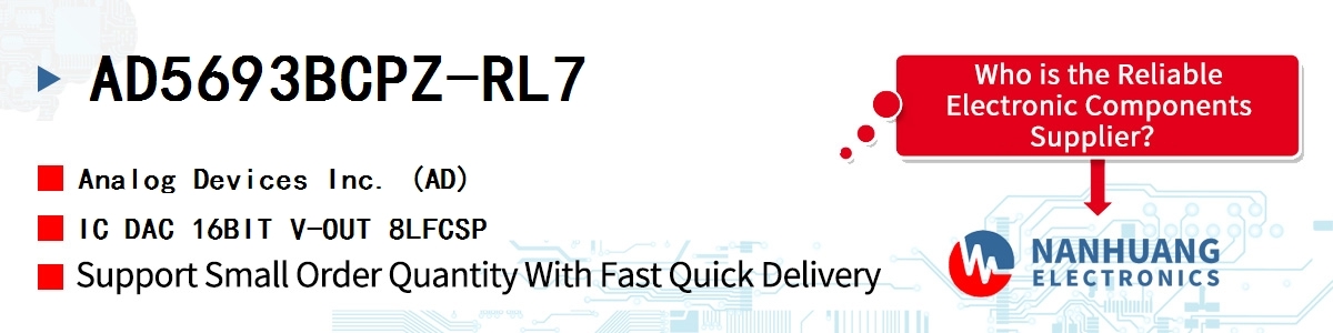 AD5693BCPZ-RL7 ADI IC DAC 16BIT V-OUT 8LFCSP