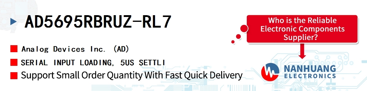 AD5695RBRUZ-RL7 ADI SERIAL INPUT LOADING, 5US SETTLI