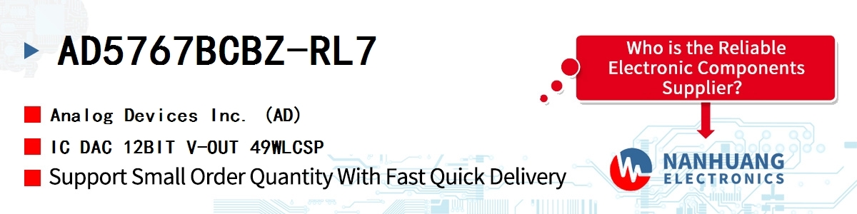 AD5767BCBZ-RL7 ADI IC DAC 12BIT V-OUT 49WLCSP