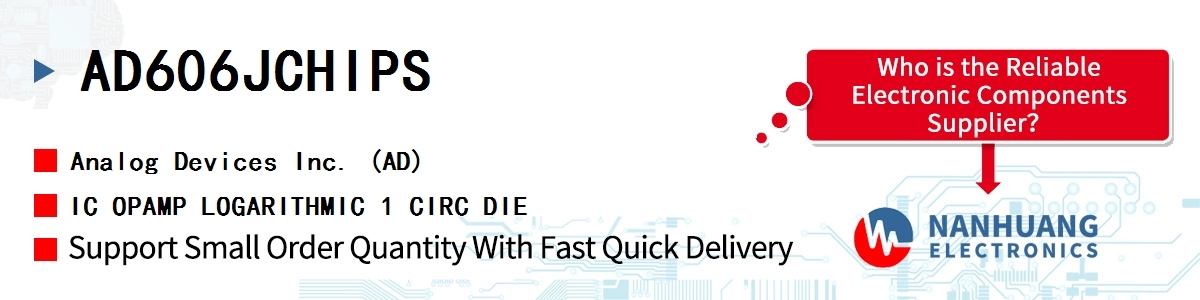 AD606JCHIPS ADI IC OPAMP LOGARITHMIC 1 CIRC DIE