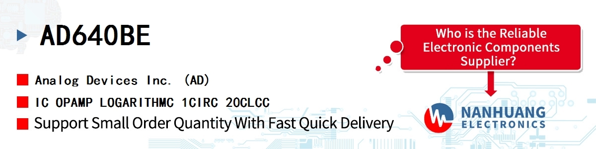 AD640BE ADI IC OPAMP LOGARITHMC 1CIRC 20CLCC