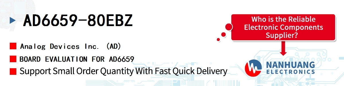 AD6659-80EBZ ADI BOARD EVALUATION FOR AD6659