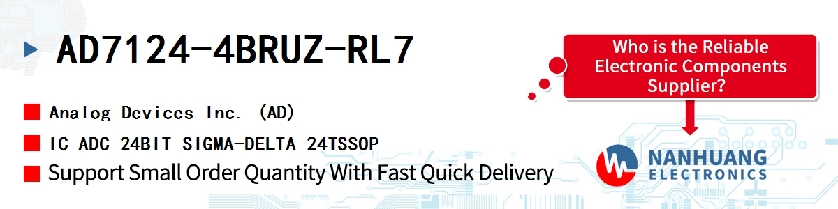 AD7124-4BRUZ-RL7 ADI IC ADC 24BIT SIGMA-DELTA 24TSSOP