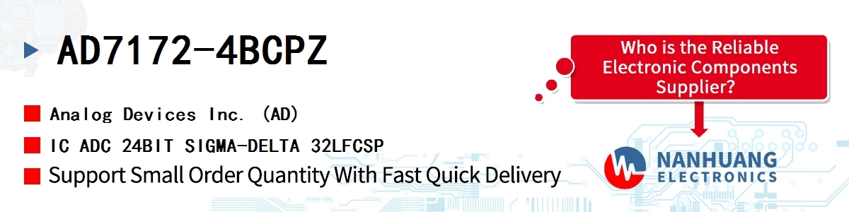 AD7172-4BCPZ ADI IC ADC 24BIT SIGMA-DELTA 32LFCSP