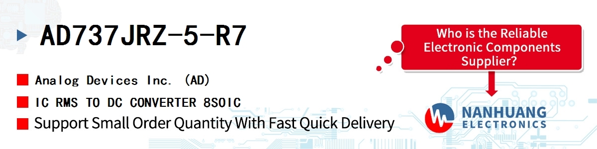 AD737JRZ-5-R7 ADI IC RMS TO DC CONVERTER 8SOIC