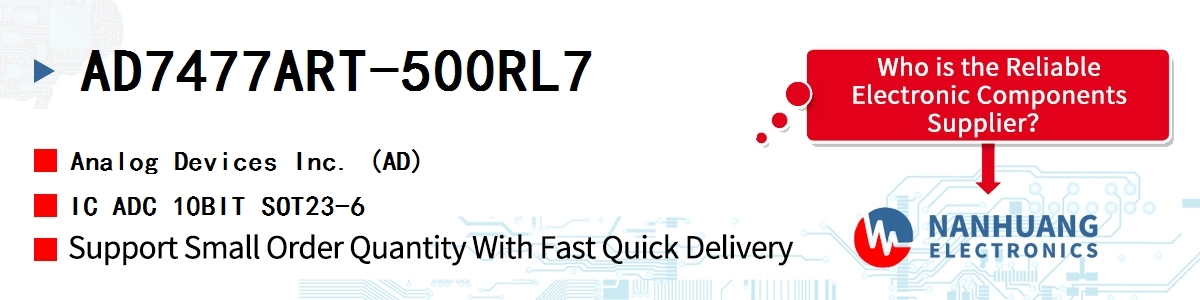 AD7477ART-500RL7 ADI IC ADC 10BIT SOT23-6