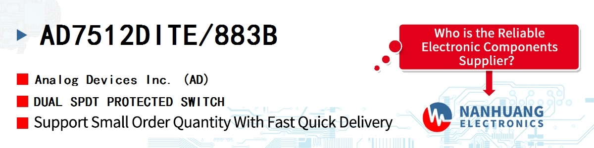 AD7512DITE/883B ADI DUAL SPDT PROTECTED SWITCH