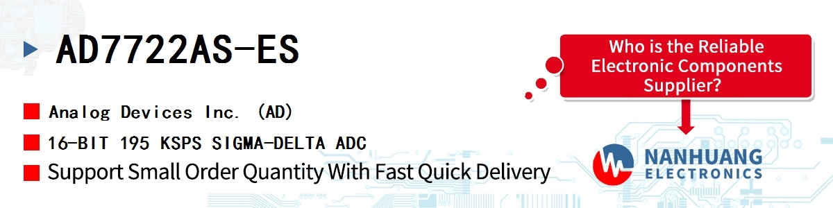 AD7722AS-ES ADI 16-BIT 195 KSPS SIGMA-DELTA ADC