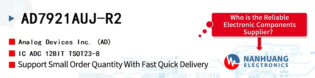 AD7921AUJ-R2 ADI IC ADC 12BIT TSOT23-8