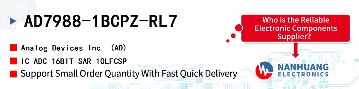 AD7988-1BCPZ-RL7 ADI IC ADC 16BIT SAR 10LFCSP