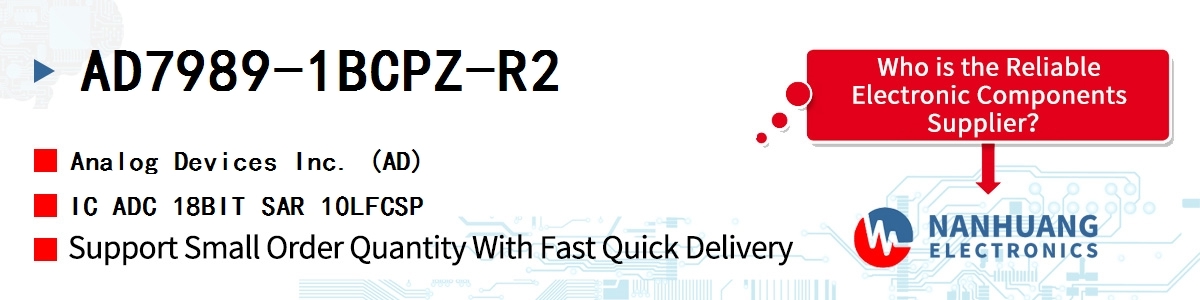 AD7989-1BCPZ-R2 ADI IC ADC 18BIT SAR 10LFCSP