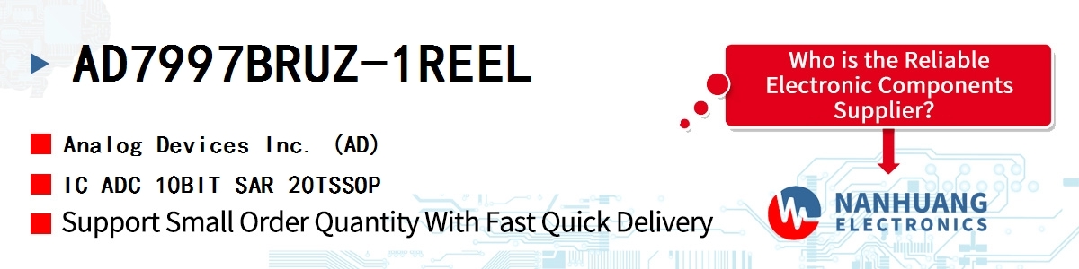 AD7997BRUZ-1REEL ADI IC ADC 10BIT SAR 20TSSOP